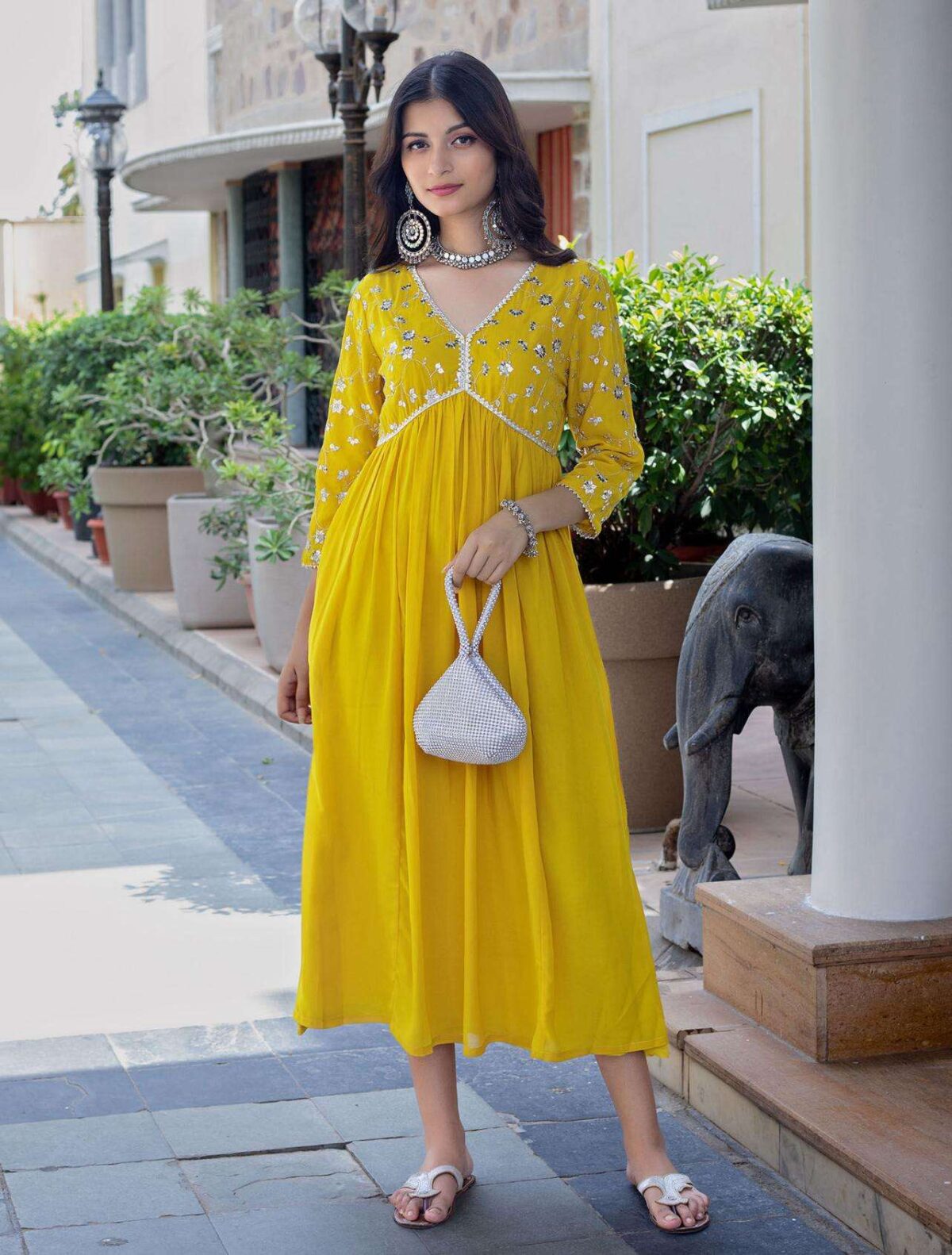 3-Piece Cotton Kurta Set for Women ? Kurta, Palazzo & Dupatta(M) - Image 4