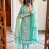 Floral Essence ? Women's Embroidered Cotton Dress with Printed Detailing (L) - Image 4