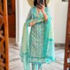 Floral Essence ? Women's Embroidered Cotton Dress with Printed Detailing (L) - Image 3