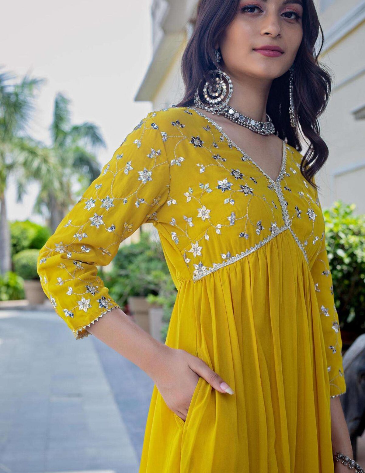 3-Piece Cotton Kurta Set for Women ? Kurta, Palazzo & Dupatta(M) - Image 3