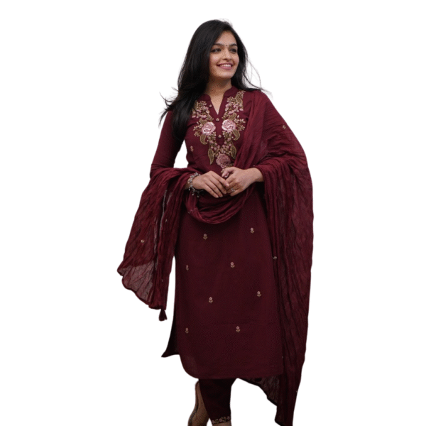 Bloom in Style ? XXL Cotton Dress with Delicate Embroidery & Print(XXL)
